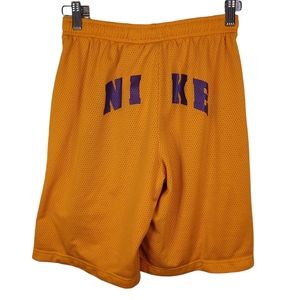 Youth Large Boy's Nike Shorts Yellow Mesh Basketball